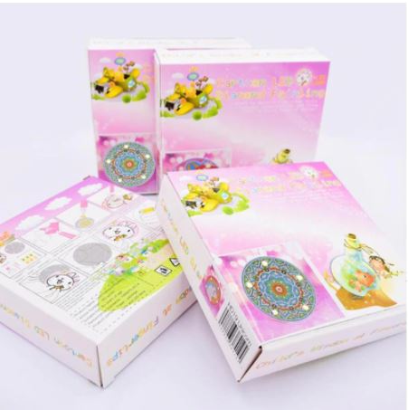 Детска нощна LED лампа Коте 2 Кръгла - Goblena.COM