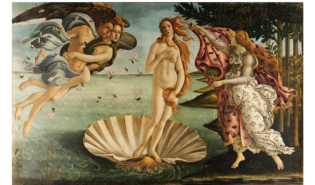 Картина за рисуване по номера Раждането на Венера по оригинал на Ботичели - Goblena.COM