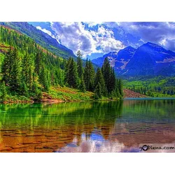 Диамантен гоблен Планинско езеро 2