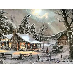 Диамантен гоблен Зимна идилия