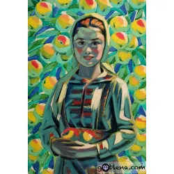 ЕКО Диамантен гоблен Мома с ябълки от Майстора