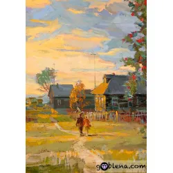 ЕКО Диамантен гоблен Селски пейзаж от 1970