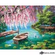 Картина с рисуване по номера Лодка в езеро - Goblena.COM