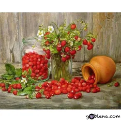 Картина с рисуване по номера Ягоди 2