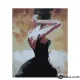 Картина с рисуване по номера Жена в черна рокля - Goblena.COM