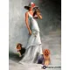 Картина за рисуване по номера Дамата с Йоркитата - Goblena.COM