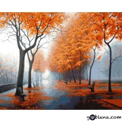 Картина за рисуване по номера Есенен пейзаж