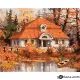 Картина за рисуване по номера Есенна къща - Goblena.COM