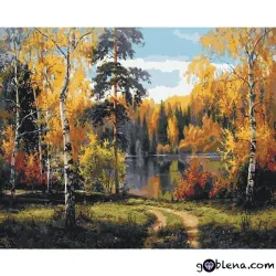Картина за рисуване по номера Есенни Брези