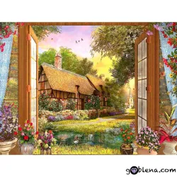 Картина за рисуване по номера Гледка към къщата