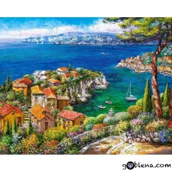 Картина за рисуване по номера Град на скалата