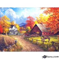 Картина за рисуване по номера Къща на село