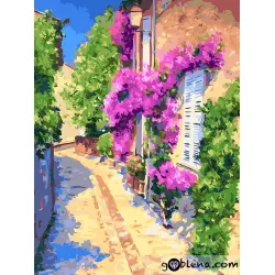 Картина за рисуване по номера Китна уличка 2
