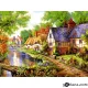 Картина за рисуване по номера Лилави къщи - Goblena.COM