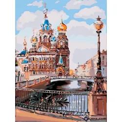 Картина за рисуване по номера Руска църква 4
