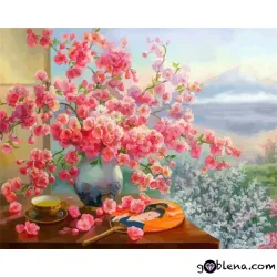 Картина за рисуване по номера Сакура