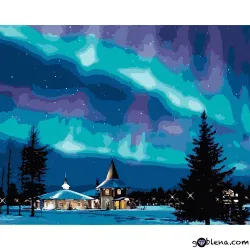Картина за рисуване по номера Северно сияние