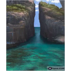 Картина за рисуване по номера Скали в морето