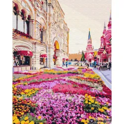 Картина за рисуване по номера Цветен площад