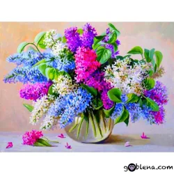 Картина за рисуване по номера Цветни люляци