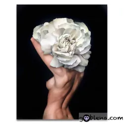 Картина за рисуване по номера Жена и цвете 6