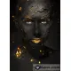 Картина за рисуване по номера Жена в черно и златно 9 - Goblena.COM