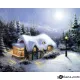 Картина за рисуване по номера Зимна къщичка - Goblena.COM