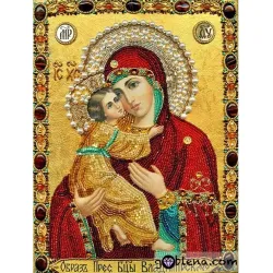 Кристален Диамантен гоблен Богородица и младенеца