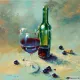 Картина за рисуване по номера На чаша вино - Goblena.COM