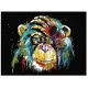 Картина по номера върху черно платно Маймуна Black Canvas - Goblena.COM