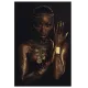 Картина по номера върху черно платно Златна дама 19 Black Canvas - Goblena.COM