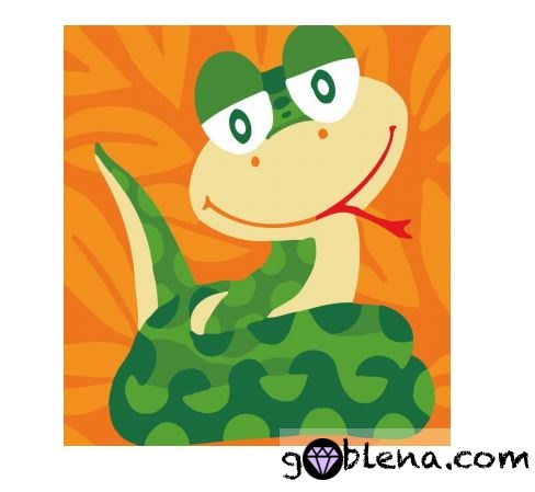 Картина за рисуване по номера за деца Сладка змия - Goblena.COM