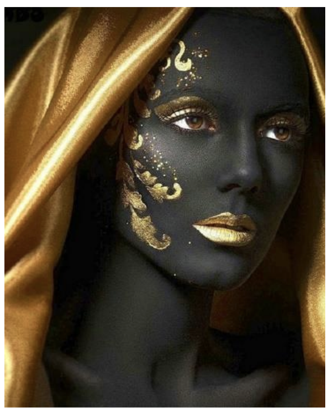 Картина по номера върху черно платно Златна дама 14 Black Canvas - Goblena.COM
