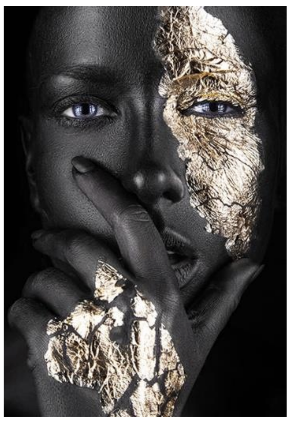 Картина по номера върху черно платно Златна дама 8 Black Canvas - Goblena.COM
