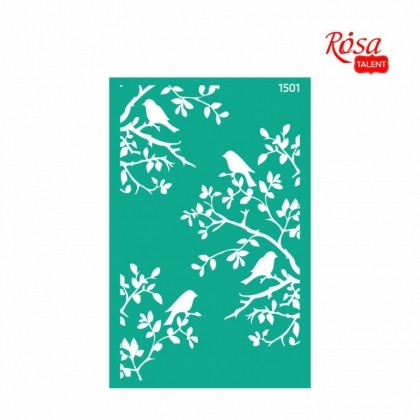 Шаблон за Рисуване Rosa – Птички (13 x 20 см) | За Декорация и Рисуване по Номера - Goblena.COM